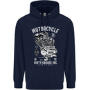 Motorcycle Dirty Garage Motorcycle Biker Mens 80% Cotton Hoodie Navy Blue