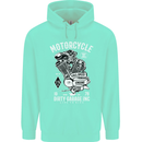 Motorcycle Dirty Garage Motorcycle Biker Mens 80% Cotton Hoodie Peppermint