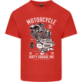 Motorcycle Dirty Garage Motorcycle Biker Mens Cotton T-Shirt Tee Top Red