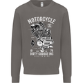 Motorcycle Dirty Garage Motorcycle Biker Mens Sweatshirt Jumper Charcoal