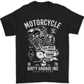Motorcycle Dirty Garage Motorcycle Biker Mens T-Shirt Cotton Gildan Black