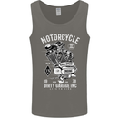 Motorcycle Dirty Garage Motorcycle Biker Mens Vest Tank Top Charcoal