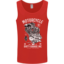Motorcycle Dirty Garage Motorcycle Biker Mens Vest Tank Top Red