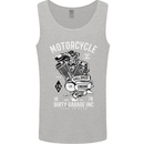 Motorcycle Dirty Garage Motorcycle Biker Mens Vest Tank Top Sports Grey