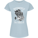 Motorcycle Dirty Garage Motorcycle Biker Womens Petite Cut T-Shirt Light Blue