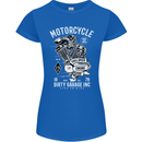 Motorcycle Dirty Garage Motorcycle Biker Womens Petite Cut T-Shirt Royal Blue