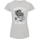 Motorcycle Dirty Garage Motorcycle Biker Womens Petite Cut T-Shirt Sports Grey