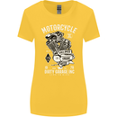 Motorcycle Dirty Garage Motorcycle Biker Womens Wider Cut T-Shirt Yellow