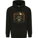 Motorcycle Gorilla Skull Motorbike Biker Childrens Kids Hoodie Black