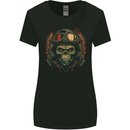 Motorcycle Gorilla Skull Motorbike Biker Womens Wider Cut T-Shirt Black