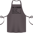 Motorcycle I'm a Biker When My Wife Funny Cotton Apron 100% Organic Dark Grey