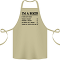 Motorcycle I'm a Biker When My Wife Funny Cotton Apron 100% Organic Khaki