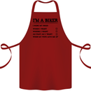 Motorcycle I'm a Biker When My Wife Funny Cotton Apron 100% Organic Maroon