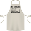 Motorcycle I'm a Biker When My Wife Funny Cotton Apron 100% Organic Natural