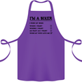Motorcycle I'm a Biker When My Wife Funny Cotton Apron 100% Organic Purple