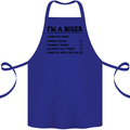 Motorcycle I'm a Biker When My Wife Funny Cotton Apron 100% Organic Royal Blue