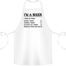 Motorcycle I'm a Biker When My Wife Funny Cotton Apron 100% Organic White