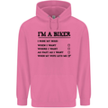 Motorcycle I'm a Biker When My Wife Funny Mens 80% Cotton Hoodie Azelea