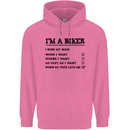 Motorcycle I'm a Biker When My Wife Funny Mens 80% Cotton Hoodie Azelea