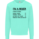 Motorcycle I'm a Biker When My Wife Funny Mens Sweatshirt Jumper Peppermint