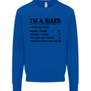 Motorcycle I'm a Biker When My Wife Funny Mens Sweatshirt Jumper Royal Blue