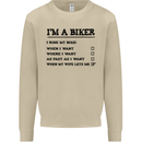 Motorcycle I'm a Biker When My Wife Funny Mens Sweatshirt Jumper Sand