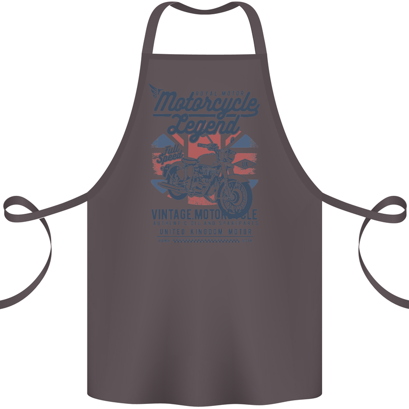 Motorcycle Legend Biker Motorcycle Chopper Cotton Apron 100% Organic Dark Grey