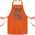 Motorcycle Legend Biker Motorcycle Chopper Cotton Apron 100% Organic Orange