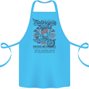 Motorcycle Legend Biker Motorcycle Chopper Cotton Apron 100% Organic Turquoise