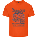 Motorcycle Legend Biker Motorcycle Chopper Kids T-Shirt Childrens Orange
