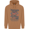 Motorcycle Legend Biker Motorcycle Chopper Mens 80% Cotton Hoodie Caramel Latte
