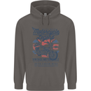 Motorcycle Legend Biker Motorcycle Chopper Mens 80% Cotton Hoodie Charcoal