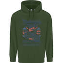 Motorcycle Legend Biker Motorcycle Chopper Mens 80% Cotton Hoodie Forest Green