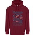 Motorcycle Legend Biker Motorcycle Chopper Mens 80% Cotton Hoodie Maroon