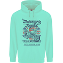 Motorcycle Legend Biker Motorcycle Chopper Mens 80% Cotton Hoodie Peppermint