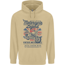 Motorcycle Legend Biker Motorcycle Chopper Mens 80% Cotton Hoodie Sand