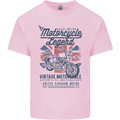 Motorcycle Legend Biker Motorcycle Chopper Mens Cotton T-Shirt Tee Top Light Pink