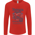 Motorcycle Legend Biker Motorcycle Chopper Mens Long Sleeve T-Shirt Red