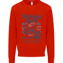 Motorcycle Legend Biker Motorcycle Chopper Mens Sweatshirt Jumper Bright Red