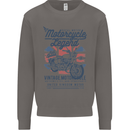 Motorcycle Legend Biker Motorcycle Chopper Mens Sweatshirt Jumper Charcoal