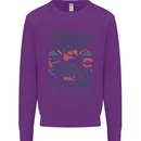 Motorcycle Legend Biker Motorcycle Chopper Mens Sweatshirt Jumper Purple