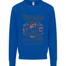 Motorcycle Legend Biker Motorcycle Chopper Mens Sweatshirt Jumper Royal Blue