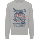 Motorcycle Legend Biker Motorcycle Chopper Mens Sweatshirt Jumper Sports Grey