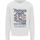 Motorcycle Legend Biker Motorcycle Chopper Mens Sweatshirt Jumper White
