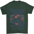 Motorcycle Legend Biker Motorcycle Chopper Mens T-Shirt Cotton Gildan Forest Green