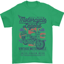 Motorcycle Legend Biker Motorcycle Chopper Mens T-Shirt Cotton Gildan Irish Green