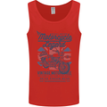 Motorcycle Legend Biker Motorcycle Chopper Mens Vest Tank Top Red