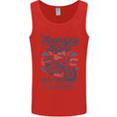 Motorcycle Legend Biker Motorcycle Chopper Mens Vest Tank Top Red