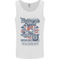 Motorcycle Legend Biker Motorcycle Chopper Mens Vest Tank Top White