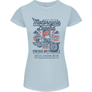 Motorcycle Legend Biker Motorcycle Chopper Womens Petite Cut T-Shirt Light Blue